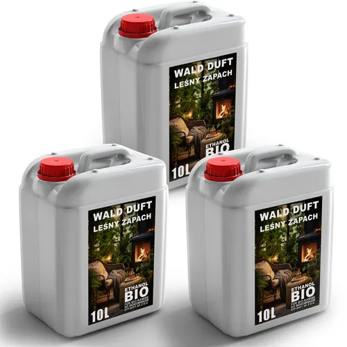 Liter Bioethanol WALDGERUCH Premium 100% für Kamin Ethanolkamin 3 x 10L 30