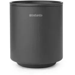 Brabantia Zahnputzbecher Mindset, Grau, Metall, Kunststoff, 8.1x9.4x8.1 cm, Badaccessoires, Waschplatzzubehör, Zahnputzbecher