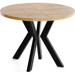 Runder Esstisch Savio Ausziehbar 90-190 cm – Platz für 5-9 Personen mit eleganten Holzbeinen – Ideal für Esszimmer & Wohnzimmer - VIELSEITIGER DESIGNER-TISCH – Der Savio Esstisch überzeugt durch seine flexible Ausziehfunktion und passt sich jedem Anlass an. Hochwertige Materialien garantieren Langlebigkeit und Stabilität.