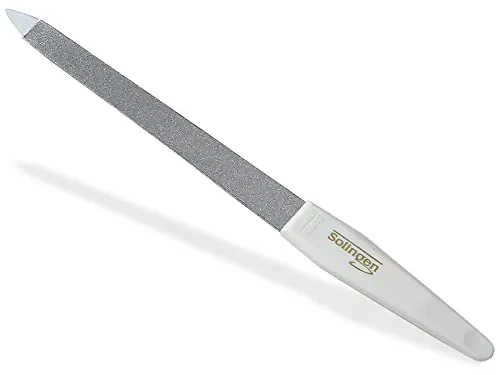 Nagelfeile aus Solingen Maniküre Saphirnagelfeile Made in Germany Fein/Grob Pediküre Feile in verschiedenen Längen Nagelpflege für Hände und Füße (15 cm, Nagelfeile Weiß)