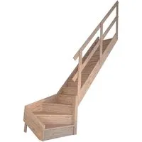 Produktbild StarWood Treppe Rhodos Eiche Gewendelt Rechts Setzstufen Holzgeländer FSC®
