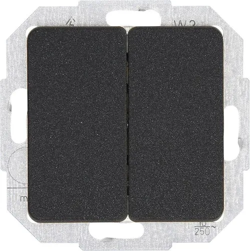 Kopp EIN-AUS Wechsel Wechselschalter Milano 250 Volt 10AX Wippschalter Anthrazit