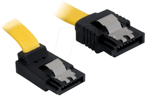 DELOCK 82810 - Kabel SATA 6 Gb/s ge/ob 50 cm gelb Metall
