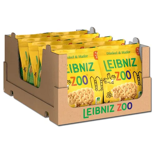  Bahlsen Leibniz Zoo Dinkel & Hafer, Kekse, 12 Beutel je 125g 11,97€/1kg
