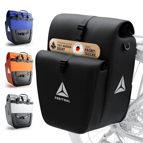 FREITHAL Fahrradtasche für Gepäckträger – 100% wasserdicht & mit Reflektoren