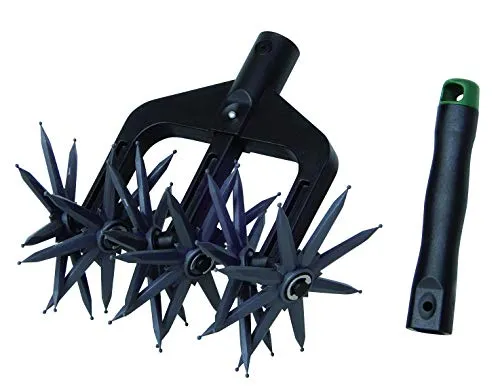 UPP Gartenfräse 2-in-1 - Kultivatoren & Pflüger mit 6 Sternrädern für feine Bodenkrümelung, umweltfreundlich und ohne Strom, ideal für gezielte Saatvorbereitung und Bodenlockerung.