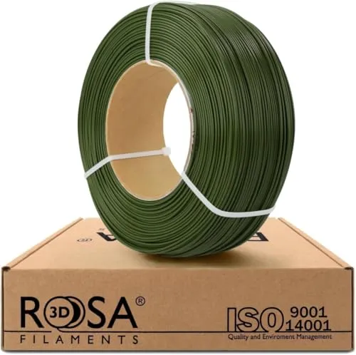 ROSA3D PLA Starter Filament 1.75 mm für 3D Drucker | PLA 3D Drucker Filament | Armeegrün Refill 1 kg