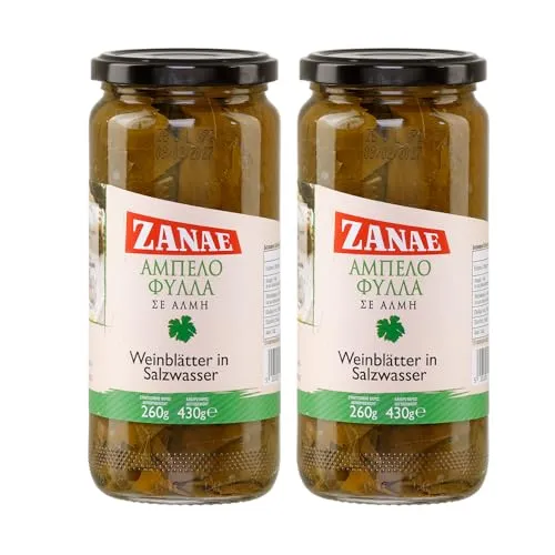 Zanae Weinblätter in Salzwasser Natur 2x 430g von Jassas