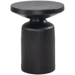 FINEBUY Beistelltisch FB92222 - Moderner Sofatisch mit Wellenmuster - Ablagetisch aus pulverbeschichtetem Aluminium, handgefertigt und einzigartig. Pflegeleicht und stabil, trägt bis zu 10 kg. Ideal für dein Wohnzimmer!