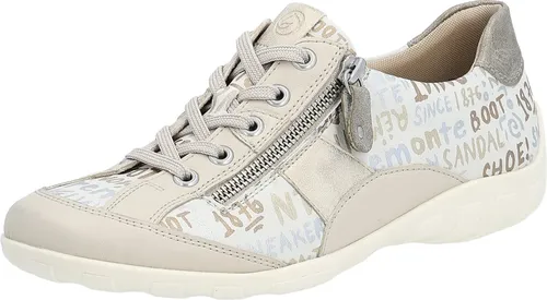Remonte Komfort Schnürschuhe Damen R3403-61 Beige 41 EU - Schnürer mit zeitlosem Vintage-Look, aus Echtleder und Kunstleder, mit herausnehmbarer Innensohle für optimales Fußklima und flexibler Gummilaufsohle – ideal für jeden Stadtbummel.