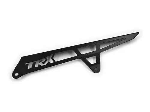 Yamaha TRX 850 Kettenschutz Logo schwarz 1995-99 - Robuster Kettenschutz aus Edelstahl für Yamaha TRX 850, gebürstete und pulverbeschichtete Oberfläche, optimaler Schutz für Ihre Kette, hergestellt in Deutschland.