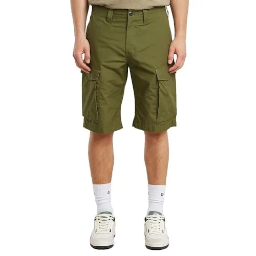 G-STAR Core Regular Cargo Short Herren - Lässige Herren-Cargoshorts aus 100% Baumwolle, pflegeleicht und atmungsaktiv. Ideal für Freizeitlooks, mit innenliegender Kordel und gerader Passform.