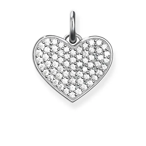 Thomas Sabo Herz Pavé LBPE0022-051-14 Anhänger - Anhänger für Damen, aus 925 Sterling Silber mit funkelndem Pavé-Design für einen eleganten Look