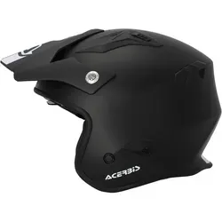 Acerbis Aria Solid Jethelm - Matt Schwarz/Weiß - L - Motorradhelm mit thermoplastischer Schale, integrierter Sonnenblende und hypoallergenem Innenmaterial für höchsten Tragekomfort und Sicherheit.