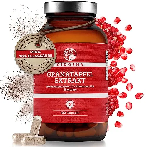 QIDOSHA Granatapfelextrakt - Granatapfel Extrakt, reich an Polyphenolen und Antioxidantien, ideal für eine gesunde Ernährung und zur Unterstützung des Immunsystems.