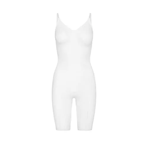 creamy fabrics Damen Figurformender Shapewear Bodysuit mit Shorts – Perfekt unter Kleidern – Starke Kompression für Bauch, Taille & Oberschenkel – Nahtlos & Verstellbare Träger