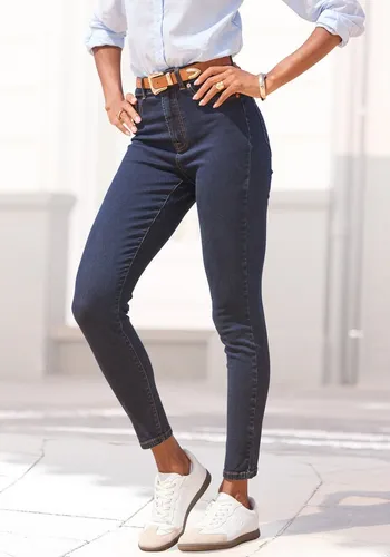 LASCANA Jeansjeggings blau 40 - Modische Jeansjeggings in Röhrenform mit Stretch-Anteil für optimalen Tragekomfort, ideal für einen figurschmeichelnden Look.