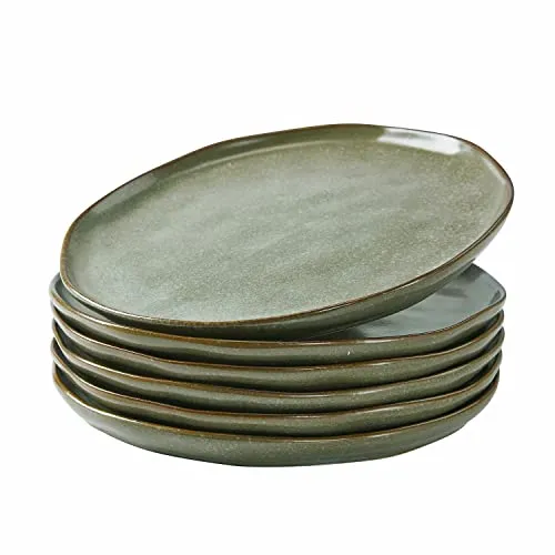 Mirabeau Geschirr-Set Teller 6er Set Biarré türkis/braun in braun von LOBERON