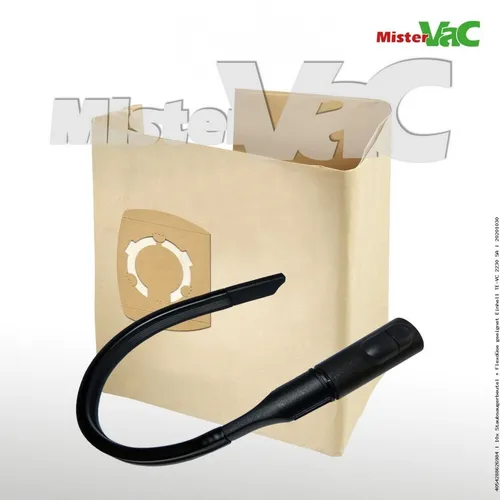 10x Staubsaugerbeutel + Flexdüse kompatibel mit Makita 446LX Nass/Trocken