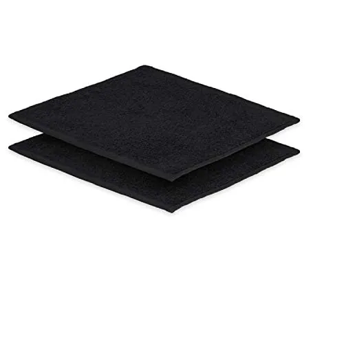 EXKLUSIV HEIMTEXTIL 2X Seiftuch 30 x30 cm Schwarz 500 g