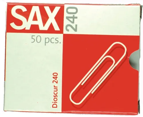 SAX Büroklammer Briefklammern verzinkt 78mm VE=50 Stück (10 Stück)