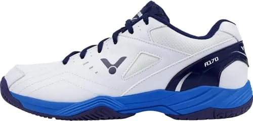 Victor Hallen-Indoorschuhe A170 A - Herren Badmintonschuhe in Weiß, Größe 44 (US 10) - Badmintonschuhe Herren mit ENERGYMAX 3.0 für optimale Dämpfung und Komfort, ideal für intensives Spiel in der Halle.