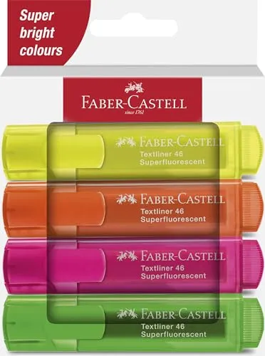 FABER-CASTELL TL 46 SF Textmarker farbsortiert, 4 St.