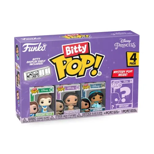 Funko Bitty Pop! Disney Princess - Peasant Belle, Pocahontas, Jasmine und eine Überraschungs-Mini-Figur - 0.9 Inch (2.2 cm) Sammlerstück Stapelbares Display-Regal Inklusive - Geschenkidee