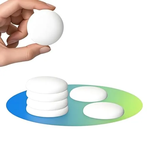 Wandschutz von Türknauf-Efbock Weiß Silikon-Türstopper Wandschutz-Premium-Türstoßstangen-Wandschutz für Zuhause oder Büro – Selbstklebender Türgriff-Stoßstangenschutzstopper Gummistopper 6stück