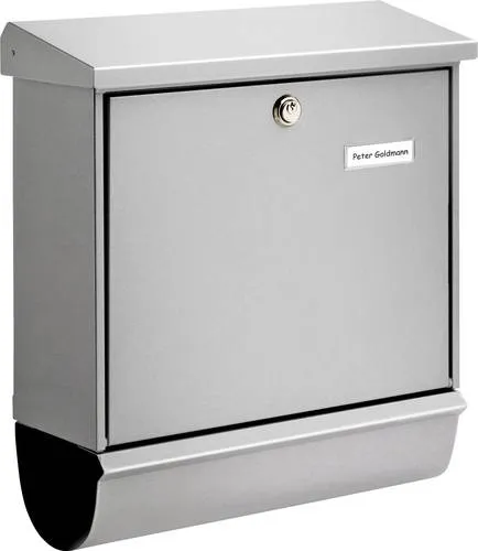 Burg Wächter COMFORT-Set 91300 SI Briefkasten aus Stahlblech - Wandbriefkasten aus wetterfestem Stahlblech mit integriertem Öffnungs-Stopp für einfachen Postentnahme, geeignet für DIN C4 Umschläge.