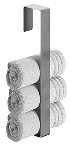 WEISSENSTEIN Handtuchhalter Gäste ohne Bohren - Edelstahl - Bademantel- & Handtuchhaken, modernes Design aus rostfreiem Edelstahl, einfach anzubringen mit dem WEISSENSTEIN Easy Mount System - ideal für Gästehandtücher.