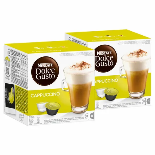 Nescafé DOLCE GUSTO Cappuccino, Kaffee, KaffeKAPSEL, 2er Pack, 2 x 16 KAPSELN