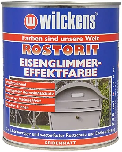 Wilckens Rostorit Eisenglimmer-Effektfarbe, seidenmatt, 750 ml, Grün