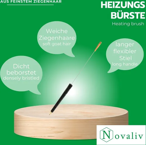Novaliv 2x Heizkörperbürste Rippenheizkörper Heizungsbürste Heizkörper Reinigungsbürste 115x45x3,5cm IDEAL als Heizung Reinigungsbürste Rippen oder Heizkörper-Staubwedel dustoff Heizungs Bürste