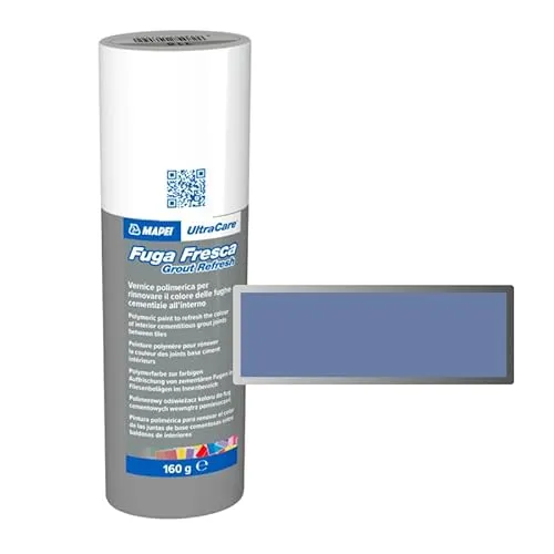 Mapei Ultracare FUGA FRESCA 172 Blau Platz Polymerfarbe zur Renovierung der Farbe der Betonfugen, Grout Refresh Flasche 160 g., 172 Himmelblau