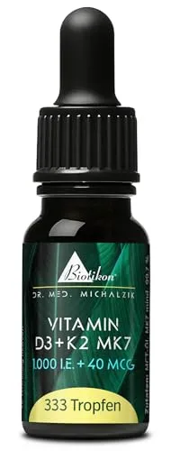 Vitamin D3 + K2 MK7 Dr. Michalzik, 4000 I.E. D3, 10 ml Tropfen