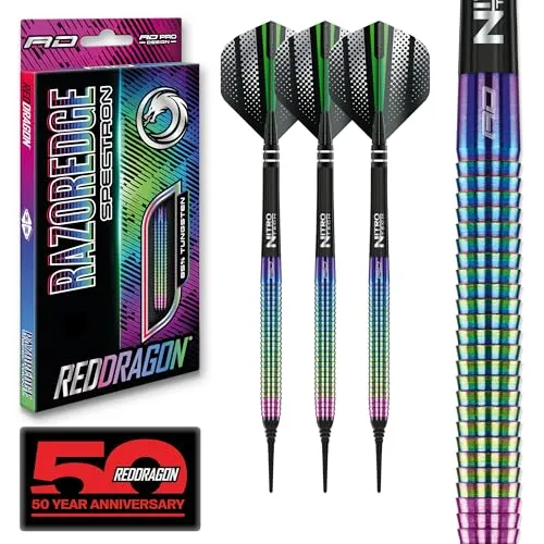RED DRAGON Razor Edge ZX1: 22g Tungsten Darts Set mit Flights und Schäfte