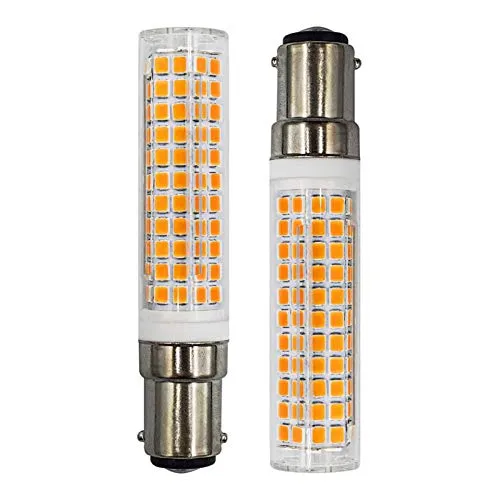 ZHENMING B15D LED Glühbirne 7W 100W Halogen-Equivalent SBC Kleine Bajonett LED-Birnen, 230V Dimmbar Super Hell Warmweiß 3000K Für Maschinenleuchte, Nähmaschinen, Stehlampe, 2er Pack [MEHRWEG]