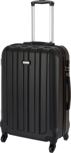 Cahoon Hartschalen-Koffer Trolley 65L - Schwarz - Koffer mit 4 gummierten 360° Rollen für hohen Laufkomfort. Leicht, stabil und mit praktischem Innenleben für optimales Gepäckmanagement. Ideal für Reisen!