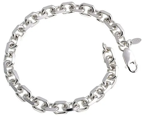 Massives Ankerkette Armband 6,5mm aus 925 Silber in silber von Silberketten-Store