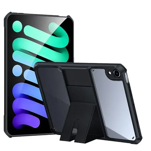 TECHGEAR Robuste Schutzhülle für Apple iPad mini 7/6 (Mini 7. und 6. Generation, 2024/2021), Premium-Hybrid-Schutzhülle mit Ständer, robuster Schutz mit transparenter Rückseite