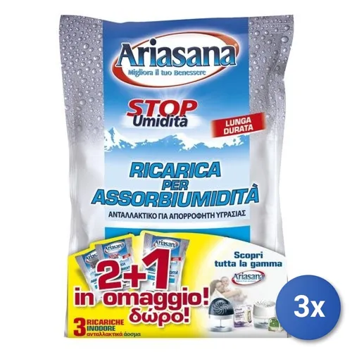 Ariasana Feuchtigkeitsabsorber Crystal Refill 450g 2+1 Pack