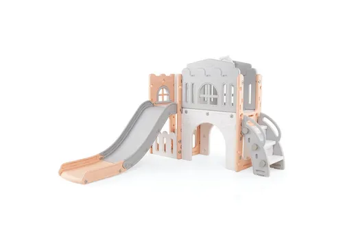 COSTWAY Rutsche, 9 in 1 Kinderrutsche mit Klettergerüst und Tunnel
