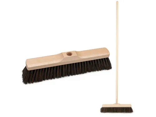 Prima-Online Staubbesen Holz Besenkopf Hausbesen 22 mm Gewinde, mit Stiel, Breite: 35 cm