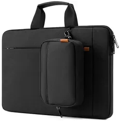 Inateck Laptoptasche 13-15.6 Zoll Notebook Schutztasche Aktentasche mit Zubehörtasche schwarz