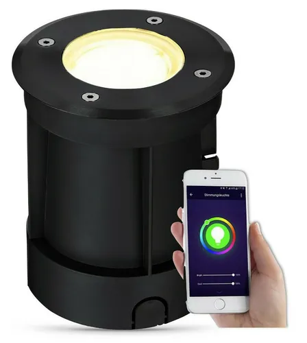 LED Bodeneinbaustrahler Außen 230V WLAN WiFi Bodenleuchte Bodenstrahler IP67