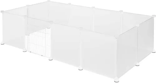 EUGAD Freigehege für Kaninchen und Meerschweinchen - Kleintierlaufstall mit verformbarem Design für individuelle Raumgestaltung, ideal für Kaninchen und Meerschweinchen, bietet sicheren Platz zum Spielen und Ausruhen.