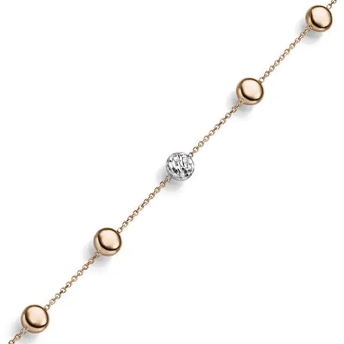 Bicolor Armband 585 Gold Weißgold Rotgold 19cm - Elegantes bicolor Armband aus 14 Karat Gold, ideal für Damen. Die Ankerkette überzeugt durch ihre hochwertige Verarbeitung und passt perfekt zu jedem Anlass.