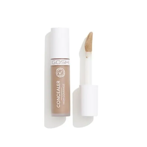 GOSH Concealer High Coverage 006 Honey I Hohe Deckkraft I Flüssig Concealer zum Abdecken von Augenringen, Rötungen & Unreinheiten für empfindliche Haut I langanhaltend & Vegan I Pickel-Abdeckstift