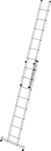 MUNK Schiebeleiter 20408, 2 x 8 Sprossen – Hochwertige Aluminiumleiter mit nivello-Traverse
